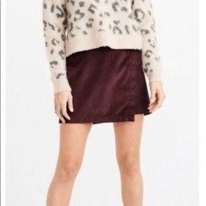 Abercrombie Burgundy Wrap Skirt